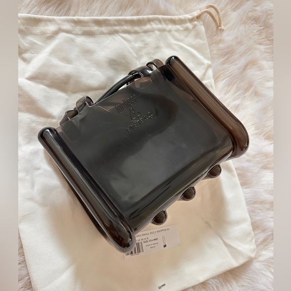 NWOT Melissa X Telfar Small Jelly Shopper Bag / Clear Black - Picture 7 of 13